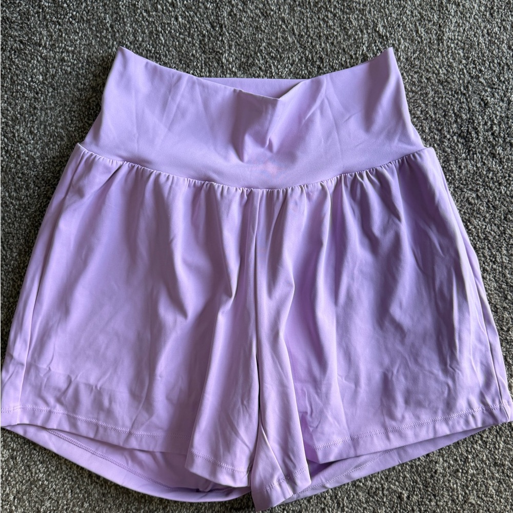 HALARA Women's High Waist Lavender Shorts